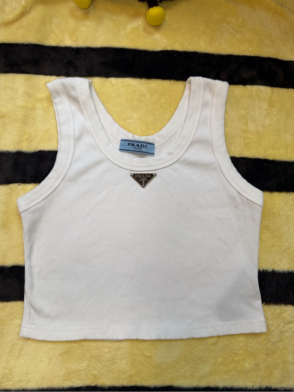 Prada Ribbed Knit Crop Tank Top - Size S - Picture 5 of 8